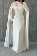Sajah Modest Evening Dress- Cream