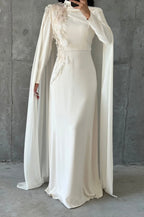 Sajah Modest Evening Dress- Cream