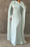 Sajah Modest Evening Dress- Baby Blue