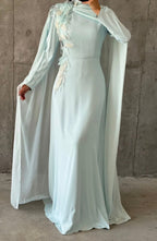 Sajah Modest Evening Dress- Baby Blue