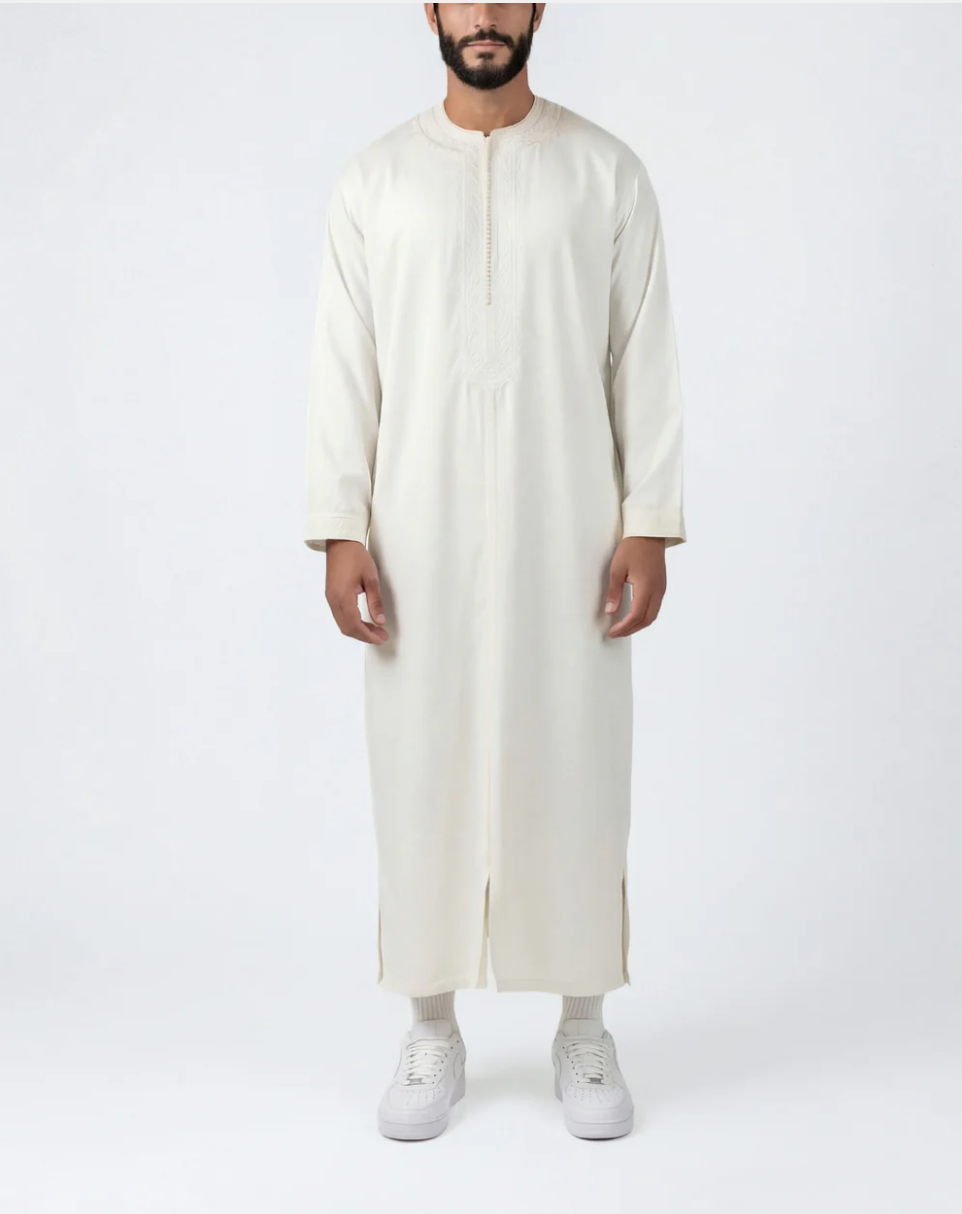 Morroccan Thobe- Cream