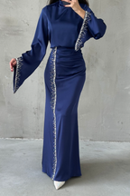 Jamila Modest evening dress- Navy Blue