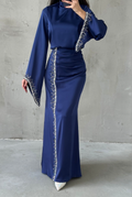 Jamila Modest evening dress- Navy Blue
