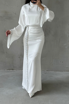 Jamila Modest evening dress- White