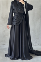 Haya Modest Evening Dress- Black