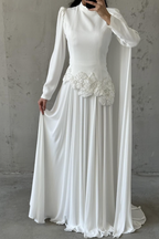Amal Modest Evening dress- White