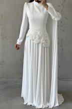 Amal Modest Evening dress- White