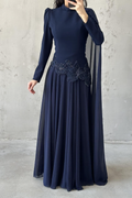 Amal Modest Evening dress- Blue