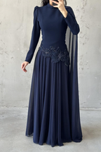 Amal Modest Evening dress- Blue