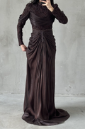 Jumeirah Modest Evening dress- Brown