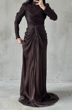Jumeirah Modest Evening dress- Brown