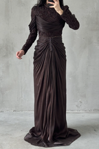 Jumeirah Modest Evening dress- Brown