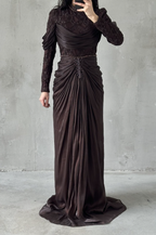 Jumeirah Modest Evening dress- Brown