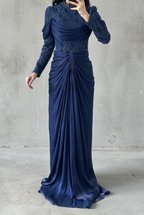 Jumeirah Modest Evening dress- Navy Blue