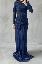 Jumeirah Modest Evening dress- Navy Blue