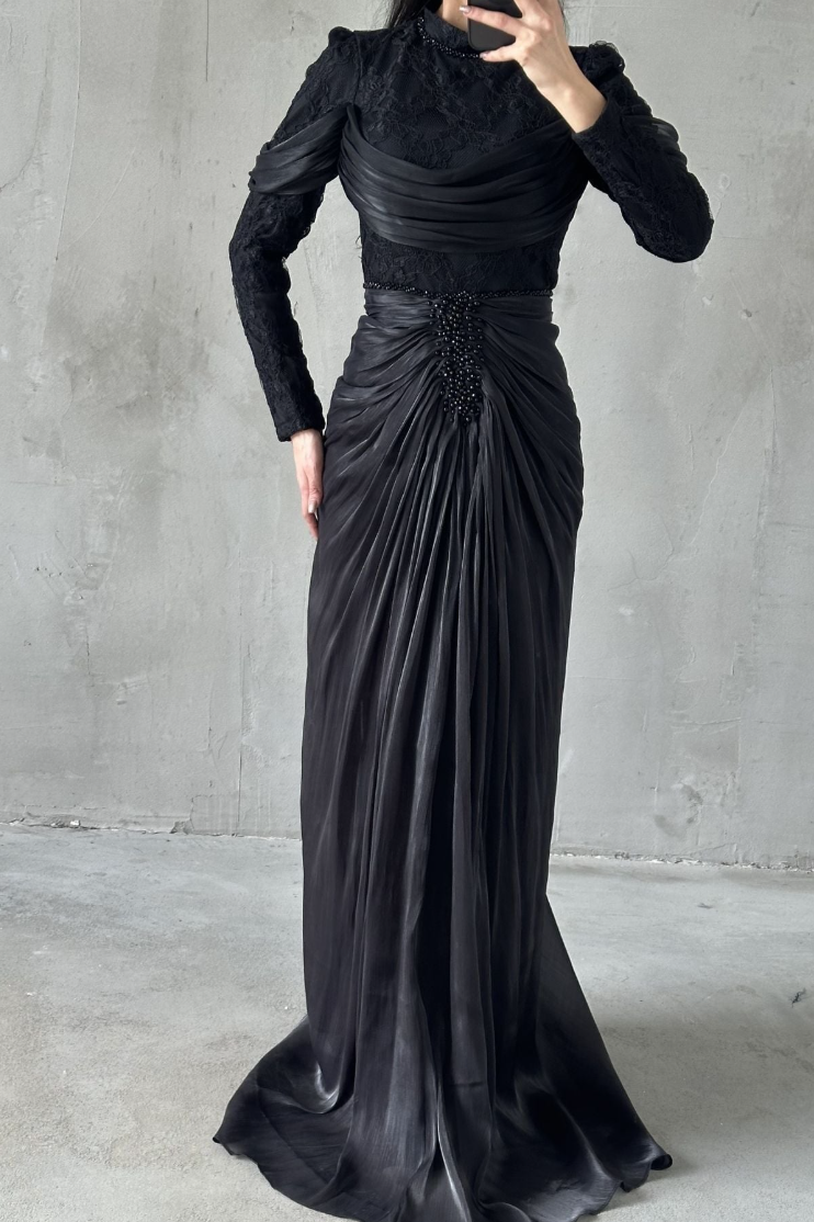 Jumeirah Modest Evening dress- Black